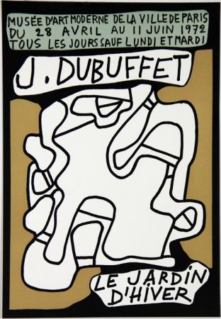 Lithograph Dubuffet - Le Jardin D'Hiver Musee d'Art Moderne de Paris 