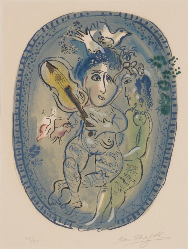 Lithograph Chagall - Le Jeu