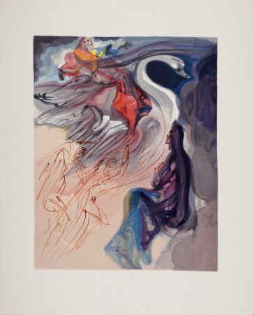 Woodcut Dali - Le langage de l'oiseau, 1963