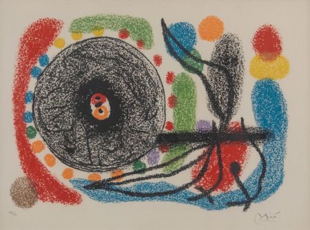 Lithograph Miró - Le Lezard aux plumes d'or