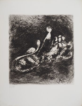 Etching Chagall - Le Lion et la Moucheron
