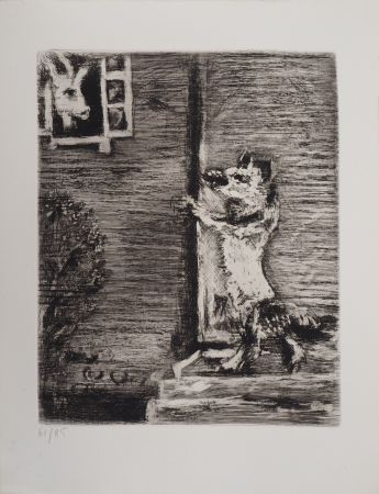 Etching Chagall - Le Loup, la Chèvre et le Chevreau