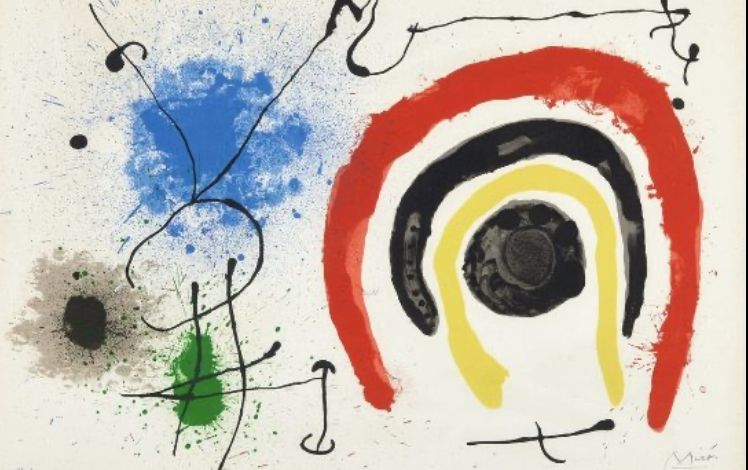 Lithograph Miró - Le lézard aux plumes d'or