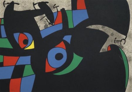 Lithograph Miró - Le Lézard aux plumes d'or