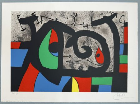 Lithograph Miró - Le Lézard aux Plumes d’Or