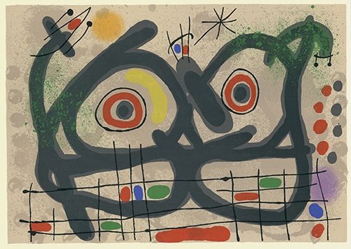 Lithograph Miró - Le lézard aux plumes d'or I