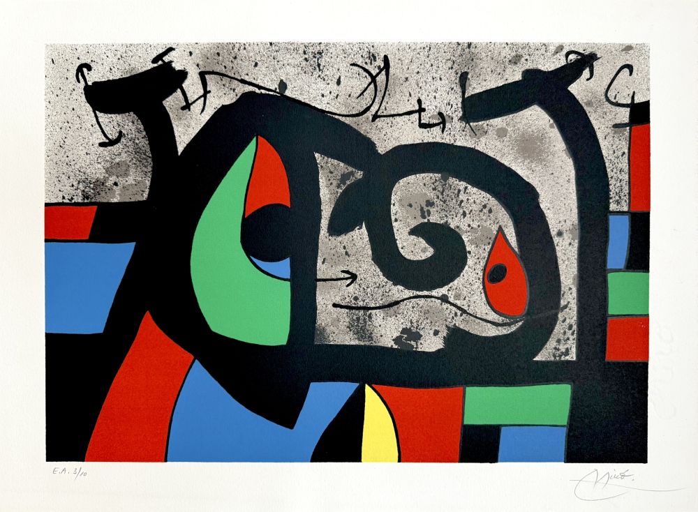 Lithograph Miró - Le Lézard aux Plumes d’Or (one plate)