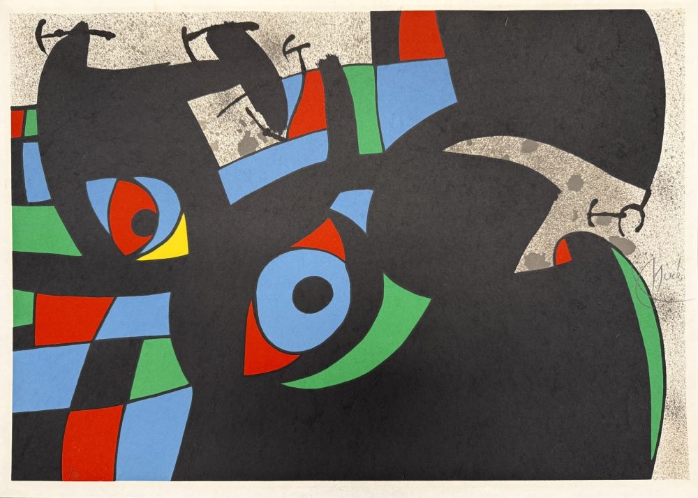 Lithograph Miró - Le Lézard aux Plumes d’Or (one plate)