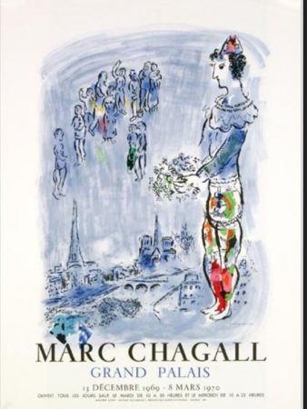 Lithograph Chagall - LE MAGICIEN DE PARIS