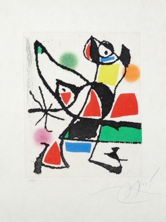 Etching And Aquatint Miró - Le marteau sans maître