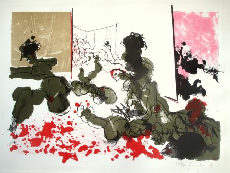 Lithograph Nieuwenhuys - LE Massacre