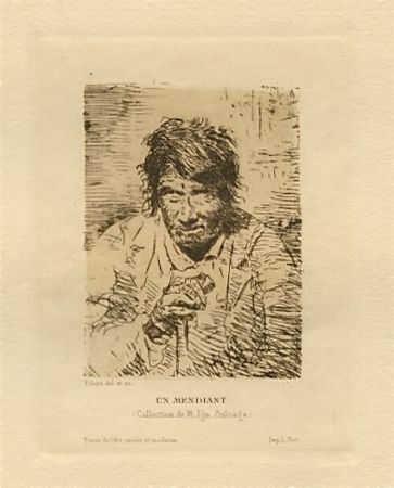Etching Goya - Le mendiant (The Beggar)