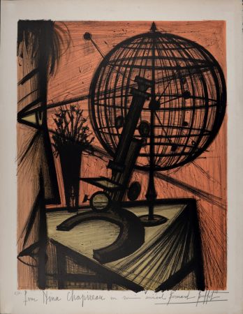 Lithograph Buffet - Le Microscope, 1969 - Hand-signed