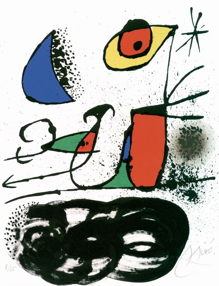 Lithograph Miró - Le Monde de l'art n'est pas le monde du pardon