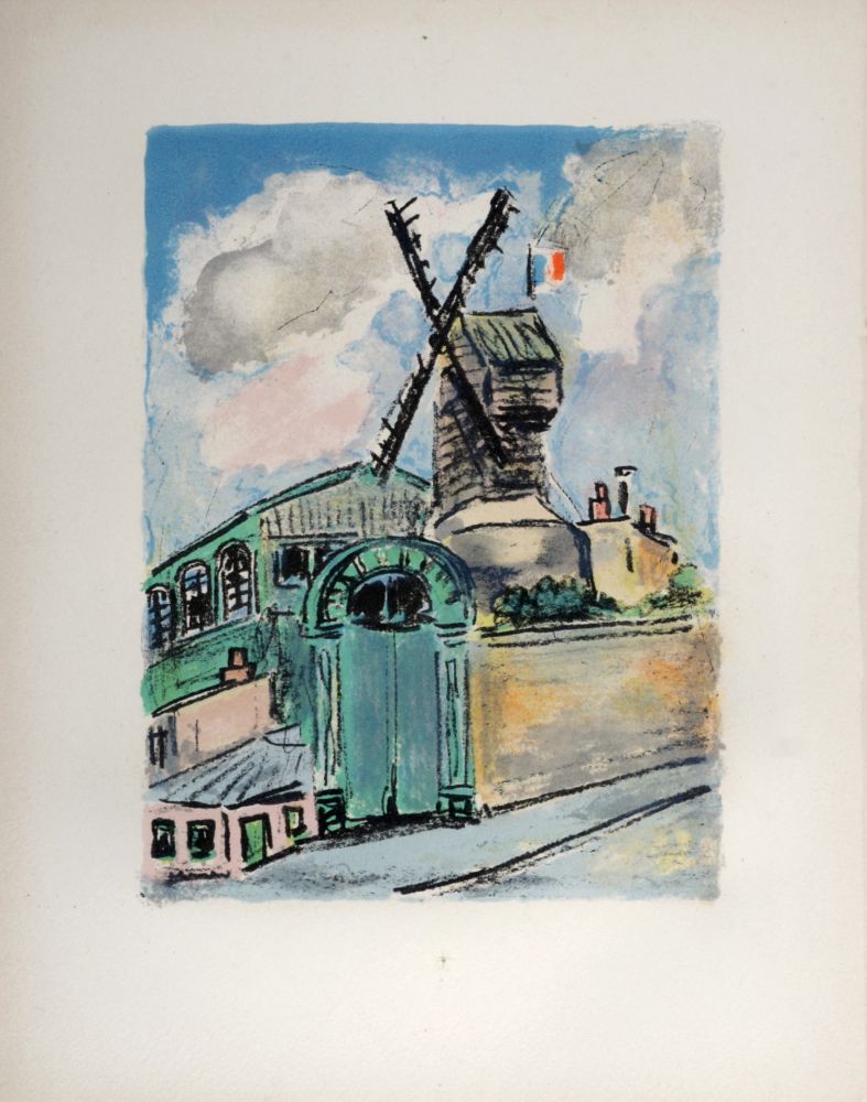 Lithograph Van Dongen - Le Moulin de la Galette avant 1914, 1949