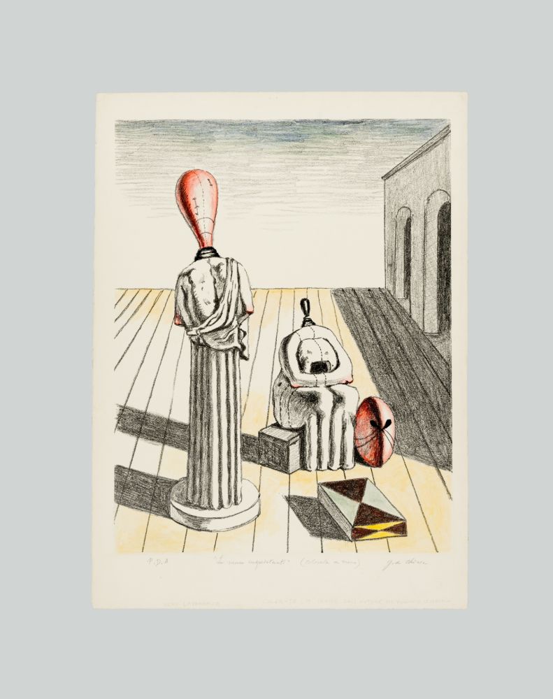 Lithograph De Chirico - Le Muse inquietanti