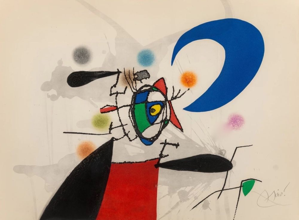 Etching And Aquatint Miró - Le mégère et la lune