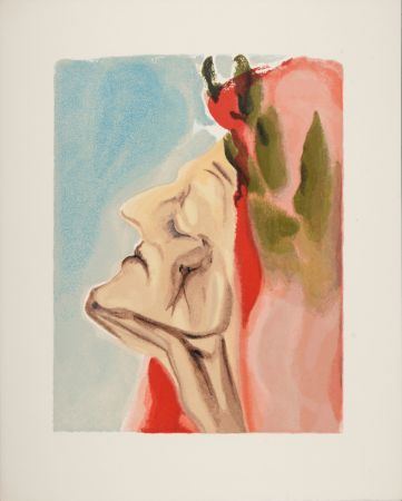 Woodcut Dali - Le Nouveau Doute de Dante, 1963