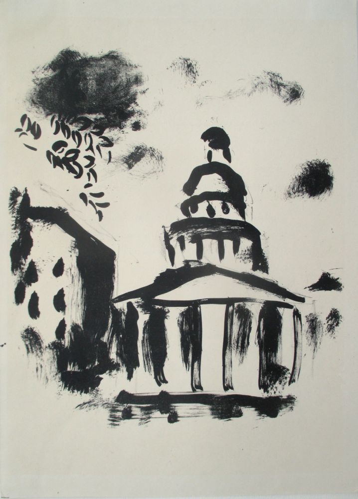 Lithograph Chagall - Le Pantheon