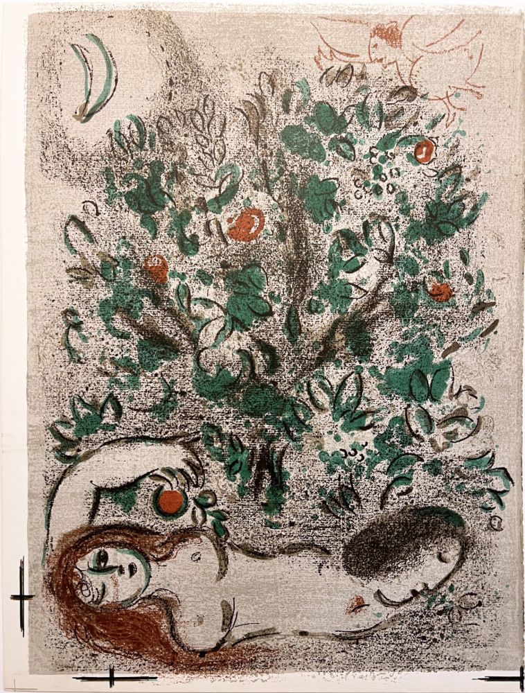 Lithograph Chagall - LE PARADIS (II) (Dessins pour la Bible, 1960)