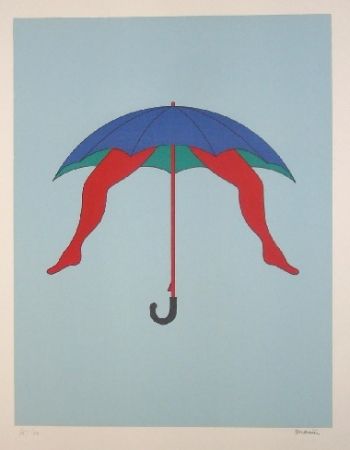 Lithograph Marien - Le parapluie