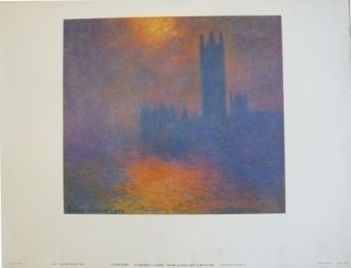 Poster Monet - Le parlement à Londres