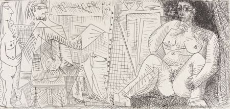 Etching Picasso - Le Peintre et son Modèle