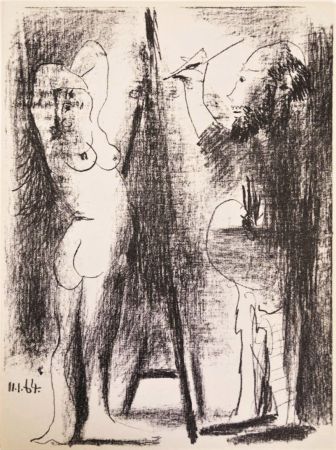 Lithograph Picasso - Le Peintre et Son Modèle