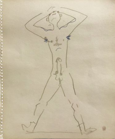 No Technical Cocteau - Le penseur nocturne Original drawing on paper