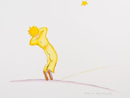 Lithograph Saint-Exupéry - Le Petit Prince endormi