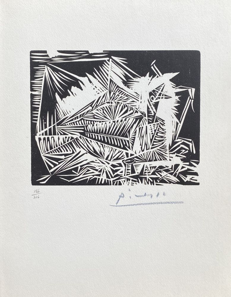 Linocut Picasso - Le Pigeonneau