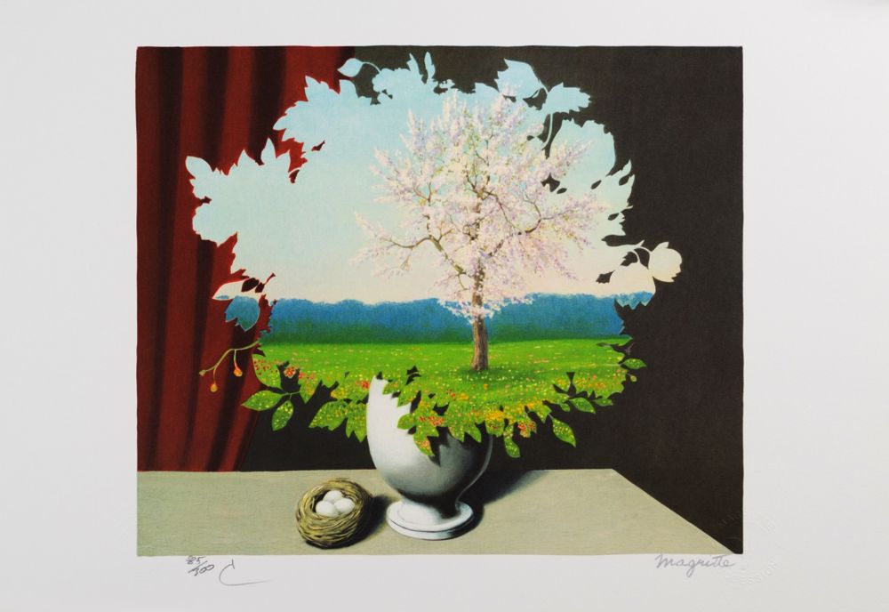 Lithograph Magritte - Le Plagiat (Plagiary)