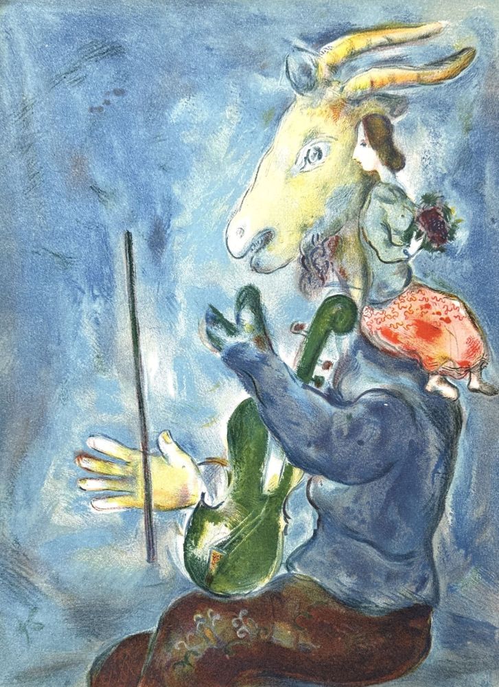 Lithograph Chagall - Le printemps
