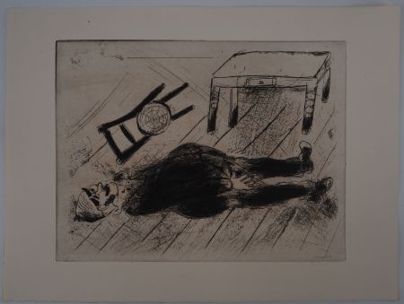 Etching Chagall - Le procureur en mourut