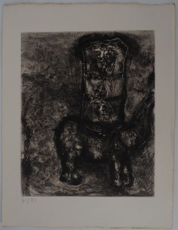 Etching Chagall - Le rat et l'éléphant