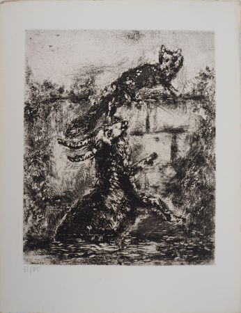 Etching Chagall - Le renard et le bouc