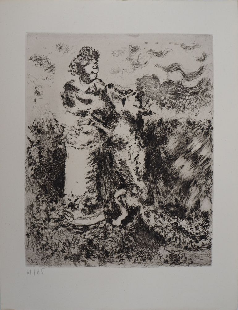 Etching Chagall - Le renard et le buste