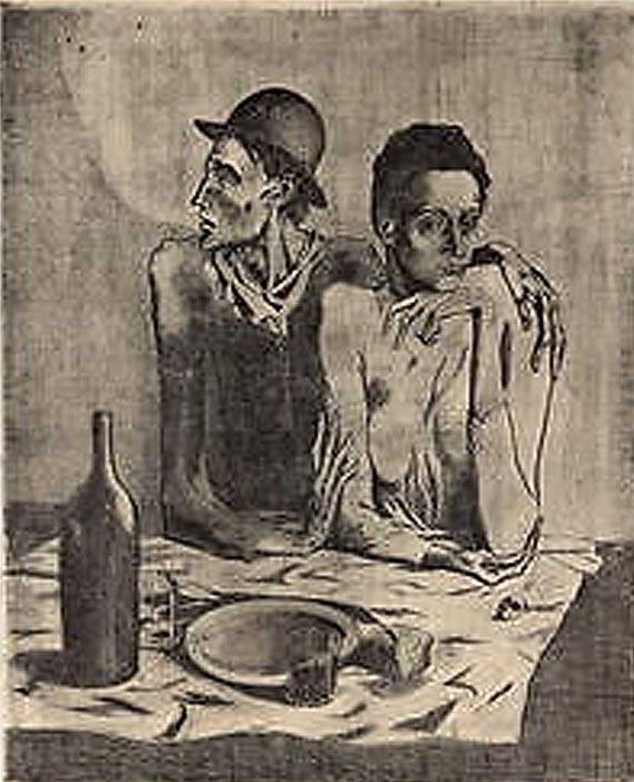 Lithograph Picasso (After) - Le Repas Frugal