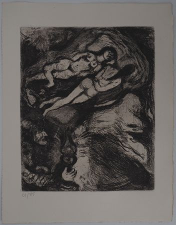 Etching Chagall - Le repos (La vieille et les deux servantes)