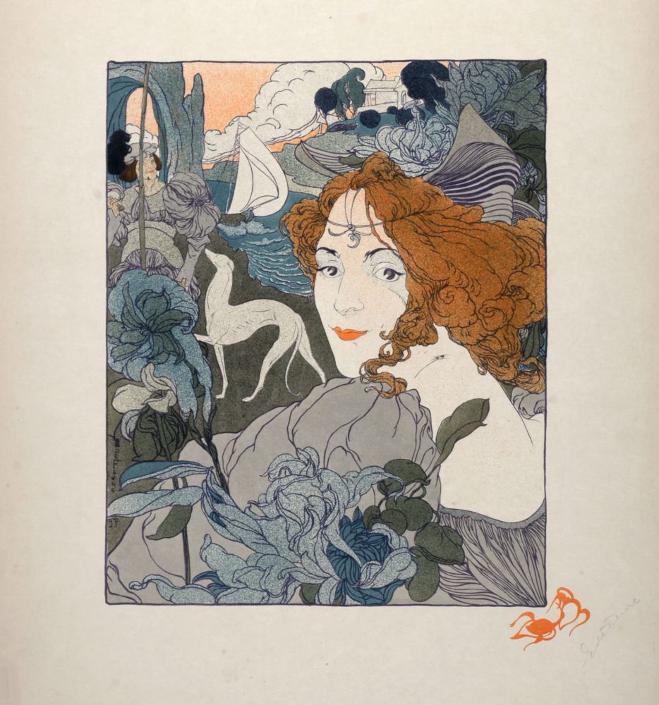 Lithograph De Feure - Le Retour, 1897 - Hand-signed