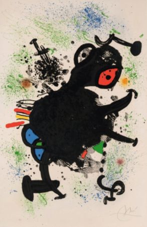 Lithograph Miró - Le rhinocérine