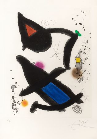 Etching And Aquatint Miró - Le Roi David