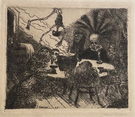 Etching Ensor - Le Roi Peste (King Pest)