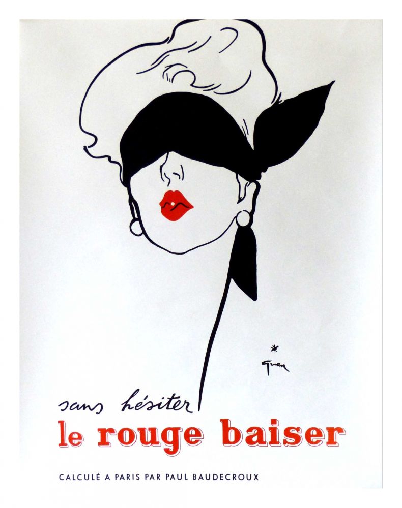 Poster Gruau - LE ROUGE BAISER