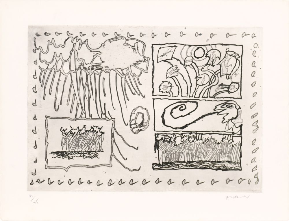 Engraving Alechinsky - Le rêve de l’ammonite