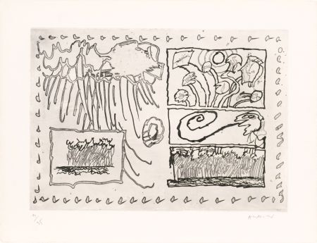 Engraving Alechinsky - Le rêve de l’ammonite