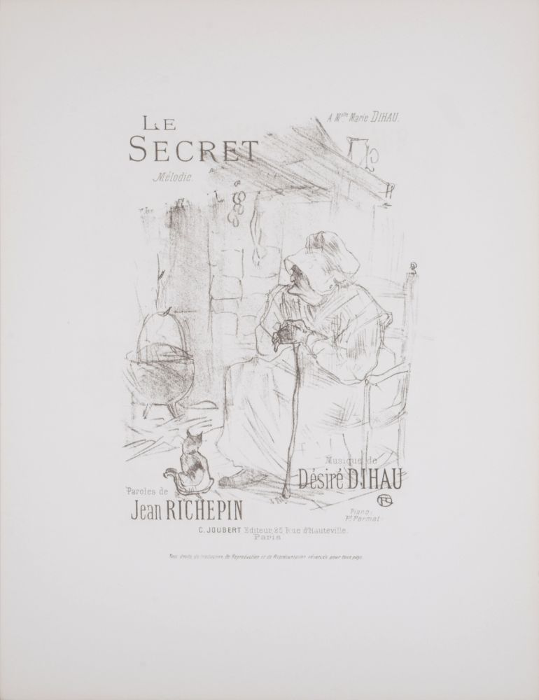 Lithograph Toulouse-Lautrec - Le Secret, 1895
