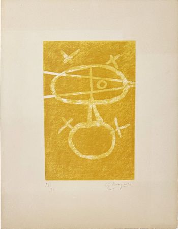 Lithograph Braque - Le signe