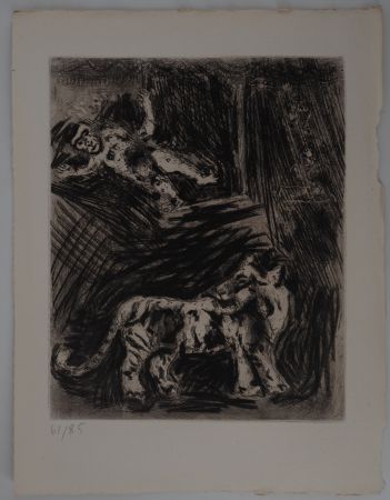 Etching Chagall - Le singe et le léopard