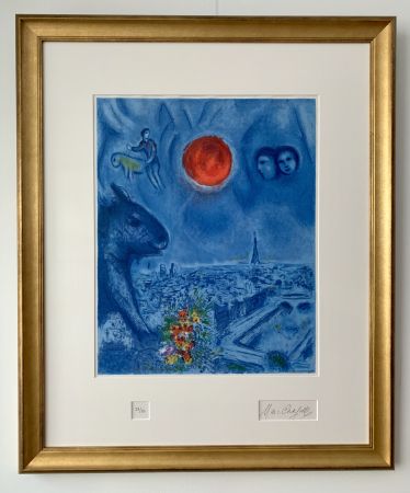 Lithograph Chagall - Le Soleil de Paris